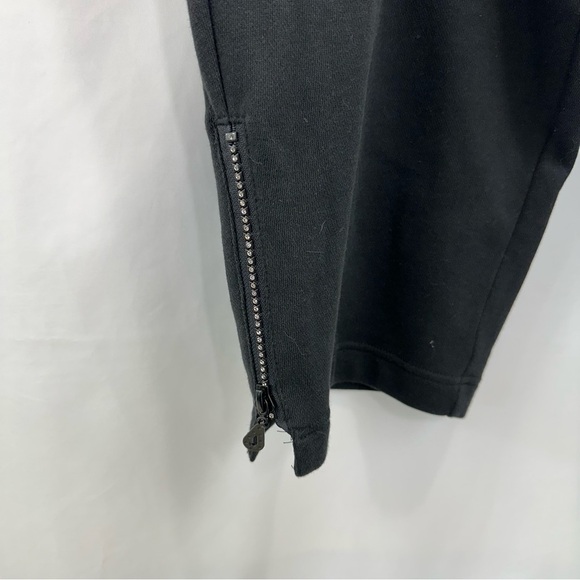 NWT Quacker Factory Black Crop Sweatpants Women’s 3X Rhinestone French Terry - Picture 3 of 11